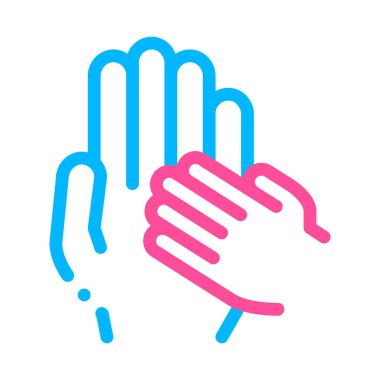 Çocuk Gönüllüleri vektör Ince çizgi simgesi destek