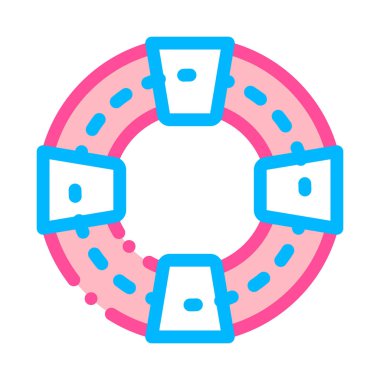 Gönüllüler destek Life Saver vektör hattı simgesi