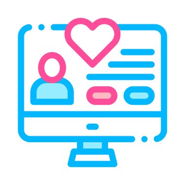 Gönüllüler Destek Web Sitesi Vektör İnce Çizgi Simgesi