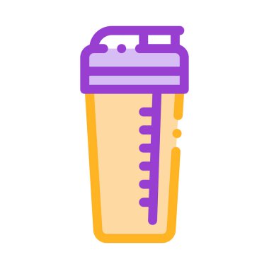 Spor Kupası Ekipmanları Shaker Vektör İnce Çizgi Simgesi