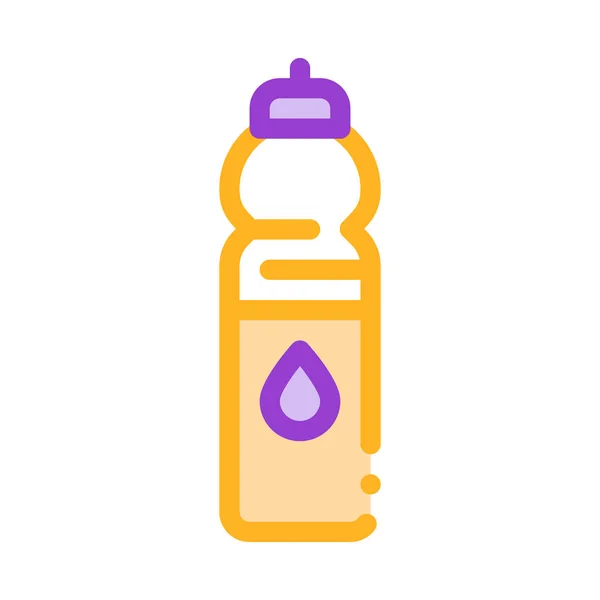 Bouteille d'eau Sport Equipment Vector Thin Line Icon — Image vectorielle