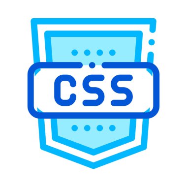 Kodlama dili CSS sistem vektör Ince çizgi simgesi