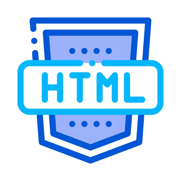 Langage de codage HTML System Vector Thin Line Icon — Image vectorielle