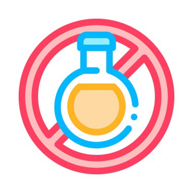 Alerjen Serbest Burç İçecek Vektör İnce Çizgi Simgesi