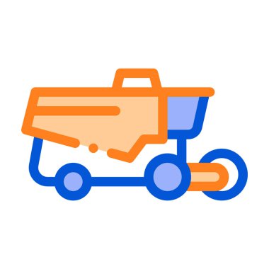 Hasat Hasat Makinesi Araç Vektör İnce Çizgi Simgesi