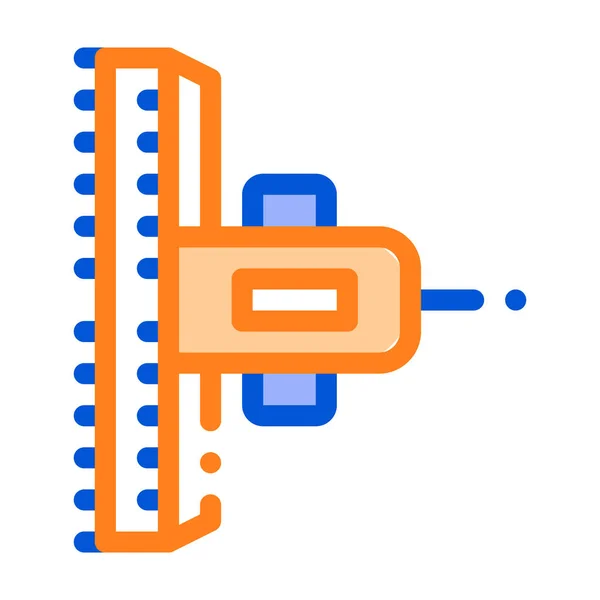农业栽培器拖车矢量细线图标 — 图库矢量图片
