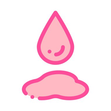 Drop Minor Bleeding Vektör İşareti İnce Çizgi Simgesi