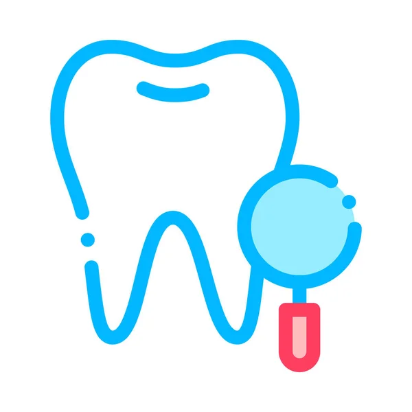 Dentist Stomatology Tooth Survay Vector Sign Icon — Stock Vector
