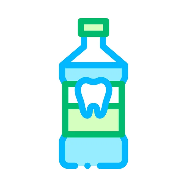 Stomatology Dentist Tooth Wash Vector Sign Icon — Stock Vector
