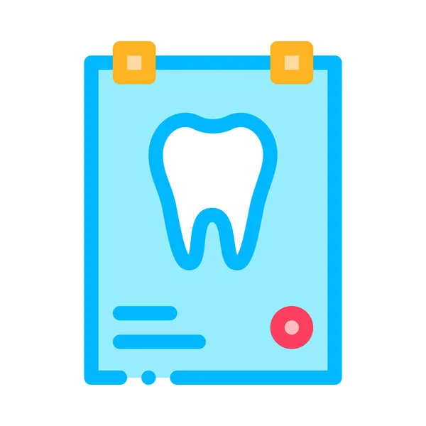 Dental X-ray Image Stomatology Vector Sign Icon — Stock Vector