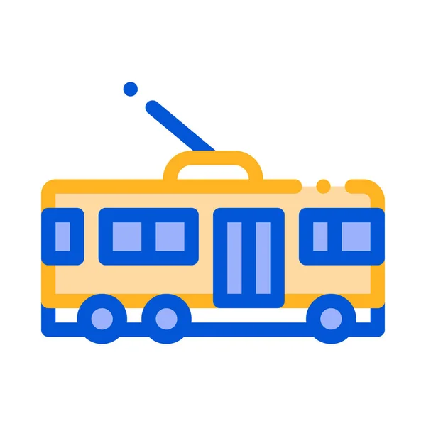 Openbaar vervoer trolley bus vector teken pictogram — Stockvector