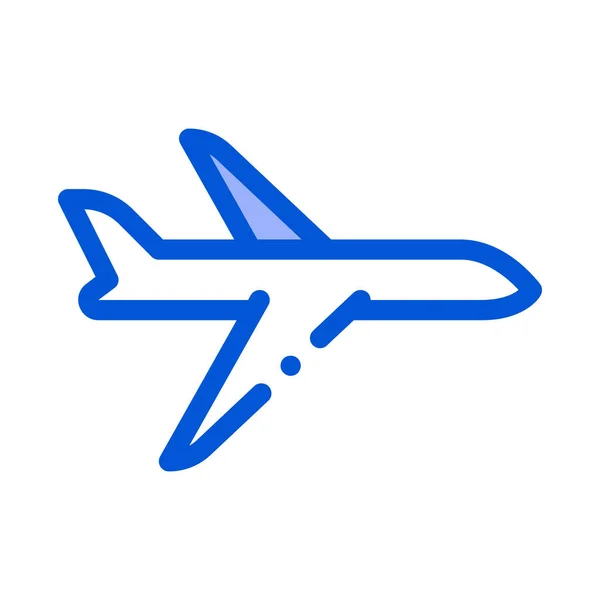 Veřejné dopravní vektory letadla-symbol tenká čára — Stockový vektor