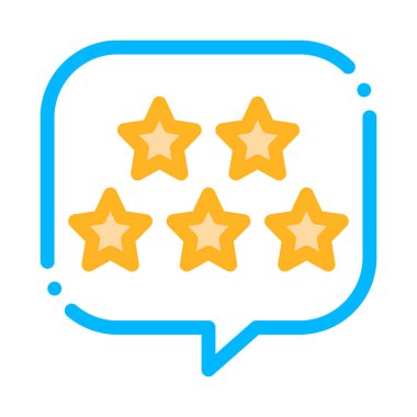 Metin Kutusu Çerçeve Vektör İnce Çizgi Simgesibeş Yıldız