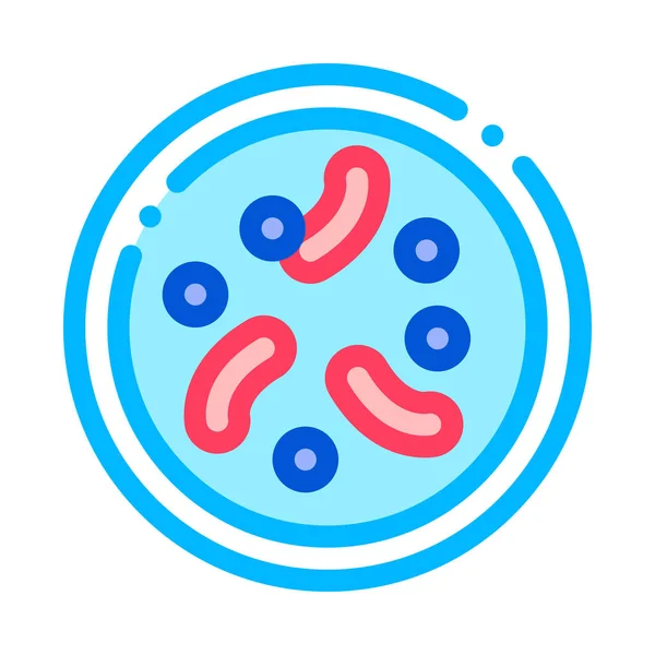 Krankheit Krankheit Bakterien Vektor dünne Linie Symbol — Stockvektor
