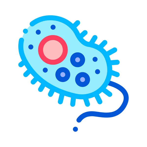 Icona della linea sottile del vettore batterico pericoloso Bacillus — Vettoriale Stock