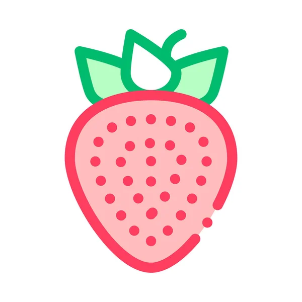 Alimentation saine Fruit Fraise vecteur signe icône — Image vectorielle