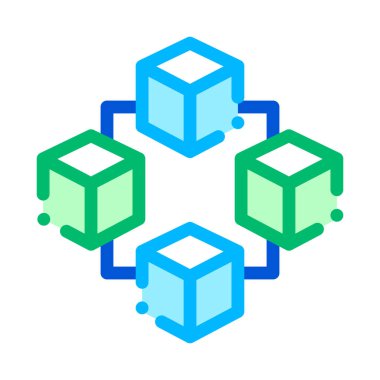 Blockchain Yapay Zeka Vektör Simgesi