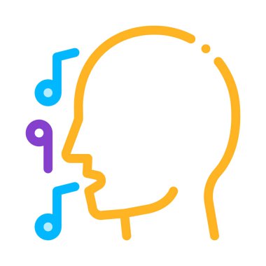 Man Siluet Singing Şarkı Resital Konser Vektör