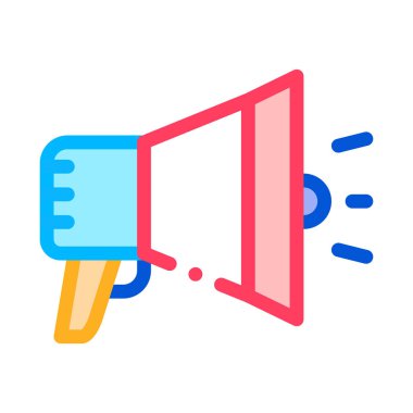 Hoparlör Megafon Çevik Eleman Vektör Simgesi