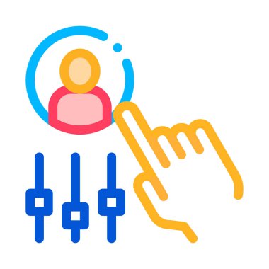 El Ayarları Ve İnsan Siluetçevik Vektör