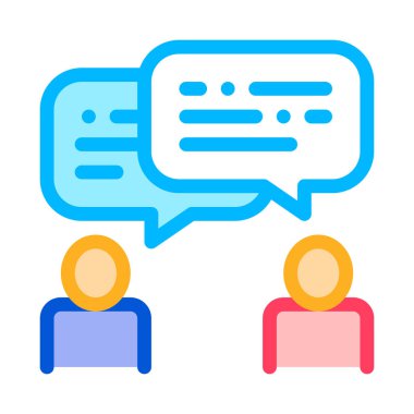 Çevik Element Vektörkonuşan Insan Siluetleri