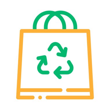 Kulplu Alışveriş Çantası Ve Geri Dönüşüm İşareti Vektörü