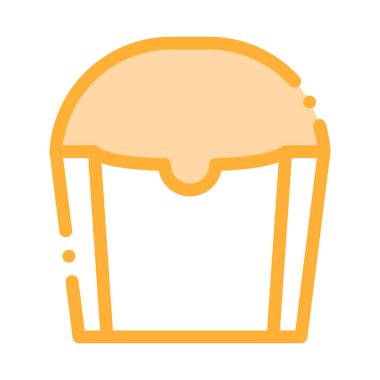 Karton Konteyner Patates Kızartması Ambalaj Vektör için