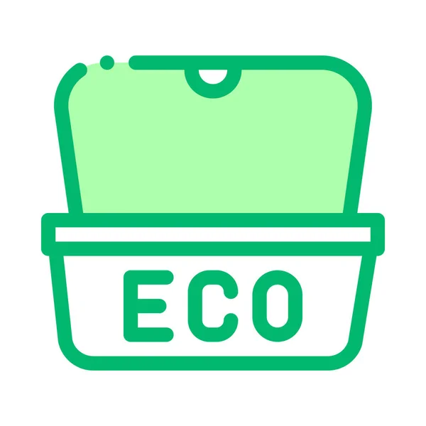 Пакет экологических материалов для векторной иконы уличной еды — стоковый вектор