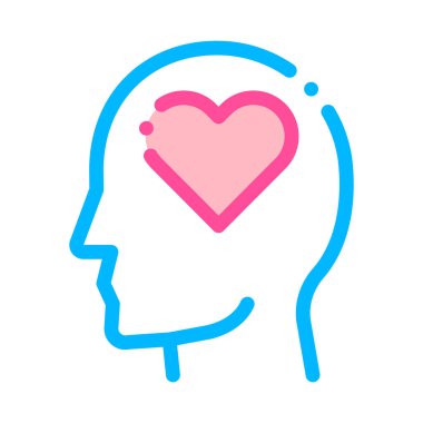 Kalp Aşk Sembolü İnsan Siluet Zihin Vektör