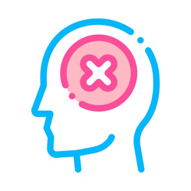 İnsan Siluet Zihin Vektörü Nde Feragat İşareti