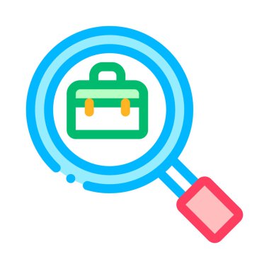 Bavul Büyüteç Cam İş Avcılık Vektör