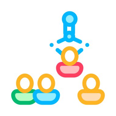 İnsan Siluetleri Takım Çalışma İş Avcılık Vektör