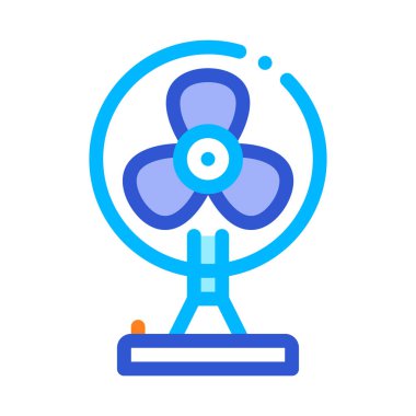 Taşınabilir Hava Fanı Soğutma Ekipmanları Vektör Simgesi