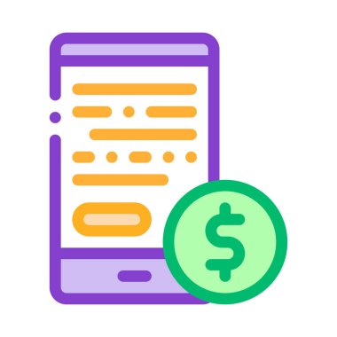 Akıllı Telefon Ekranında Finansal Muhasebe Vektörü