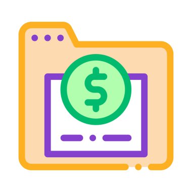 Finansal Elektronik Bilgisayar Klasör Vektör Simgesi