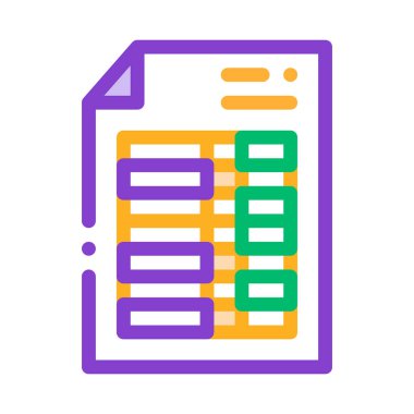 Fiyat Listesi Mali Belge Dosya Vektör Simgesi