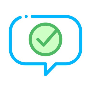 Onaylı Mark Vektör simgesine sahip Teklif Konuşma Çerçevesi