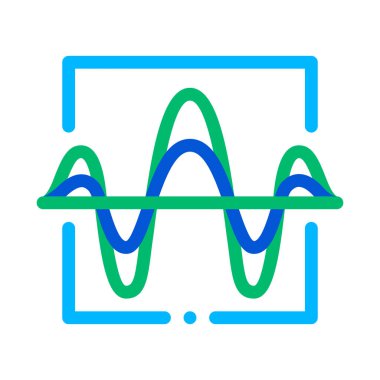 Ses Dalgası Teşhisi Ses Denetimi Simge Vektörü İllüstrasyonu