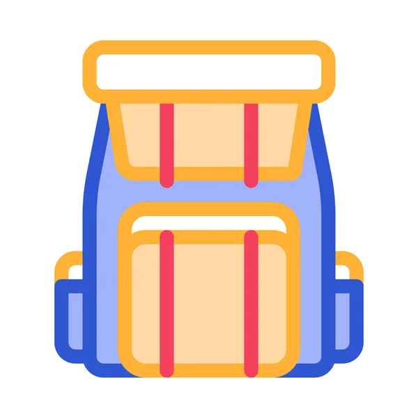 Hátizsák Knapsack alpinizmus berendezések Vector Icon — Stock Vector