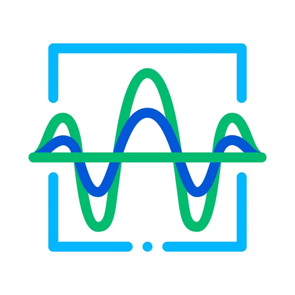 Sound Wave Diagnostics Voice Control Icon Vector Illustration — Stock Vector