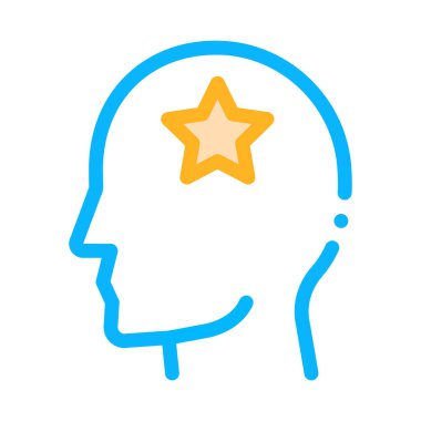 Man Star Yetenek Simgesi Vektör İllüstrasyonu