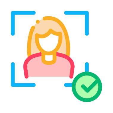 Kadın Kazanan İnsan Yetenek Simgesi Vektör İllüstrasyonu