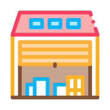 Posta Posta Taşımacılığı Şirketi Simge Vektör İllüstrasyonu