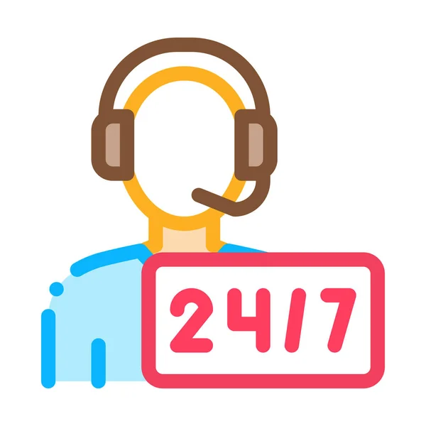 Hotline Man Support Compagnie de transport postal Icône Illustration vectorielle — Image vectorielle