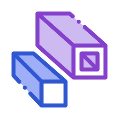 Kare Tüpler Metalurjik Simge Vektör İllüstrasyonu