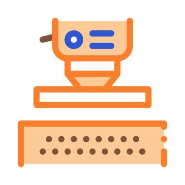 Endüstriyel Metalurjik Simge Vektör İllüstrasyonu