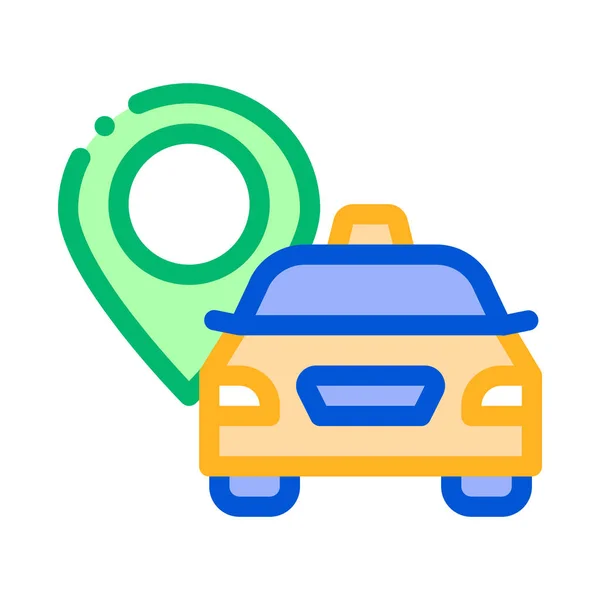 Taxi Destination Icône Illustration vectorielle — Image vectorielle