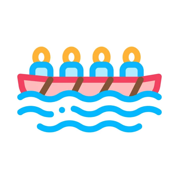 Academic Rowing Canoeing Icon Vector Illustration — Stock Vector