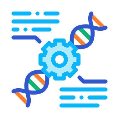 Kan DNA 'sı Biyohack Simge Vektörü İllüstrasyonu