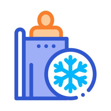 İnsanlar Isıtma Noktası Biyohack Simge Vektörü İllüstrasyonu